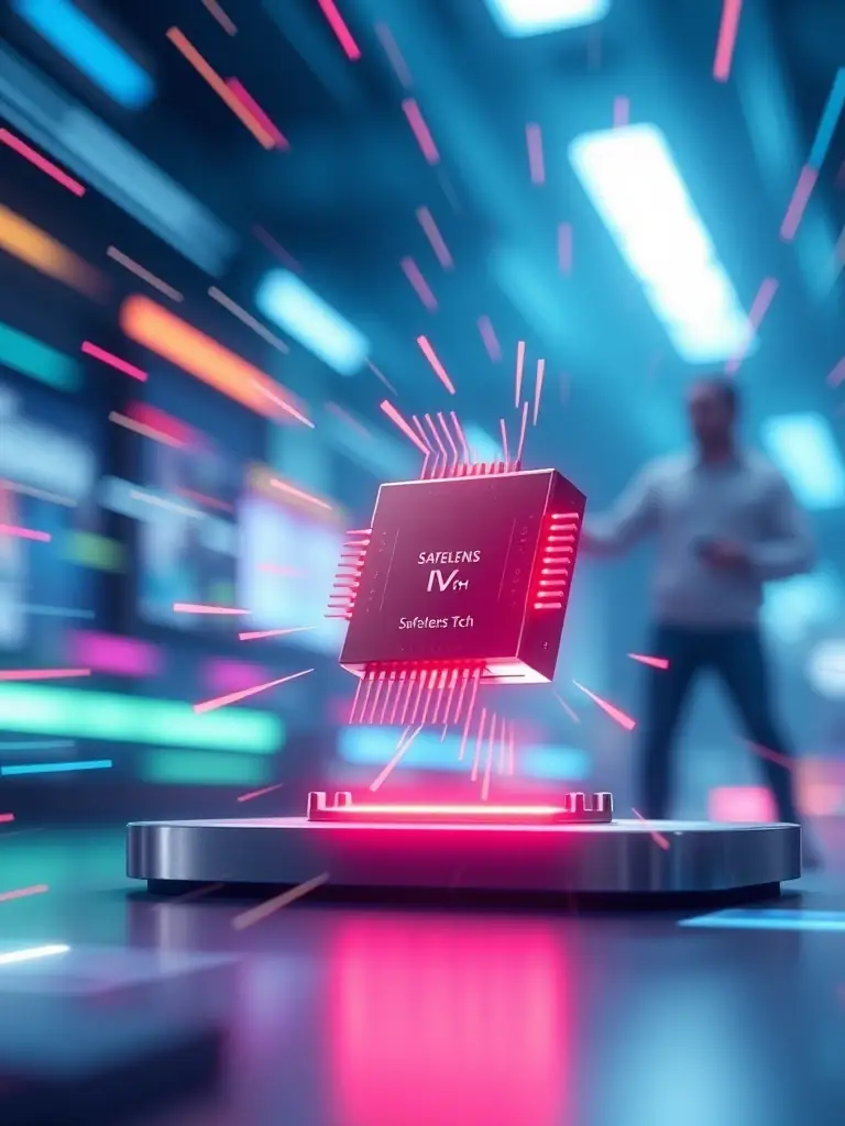 An animated video demonstrating the microchip's functionality, showing how it detects and prevents the capture of inappropriate content in real-time.